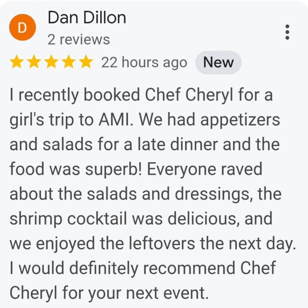 Instagram post from chef.cheryl. This post is in position 8.