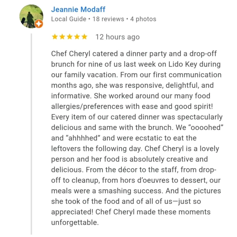 Instagram post from chef.cheryl. This post is in position 5.
