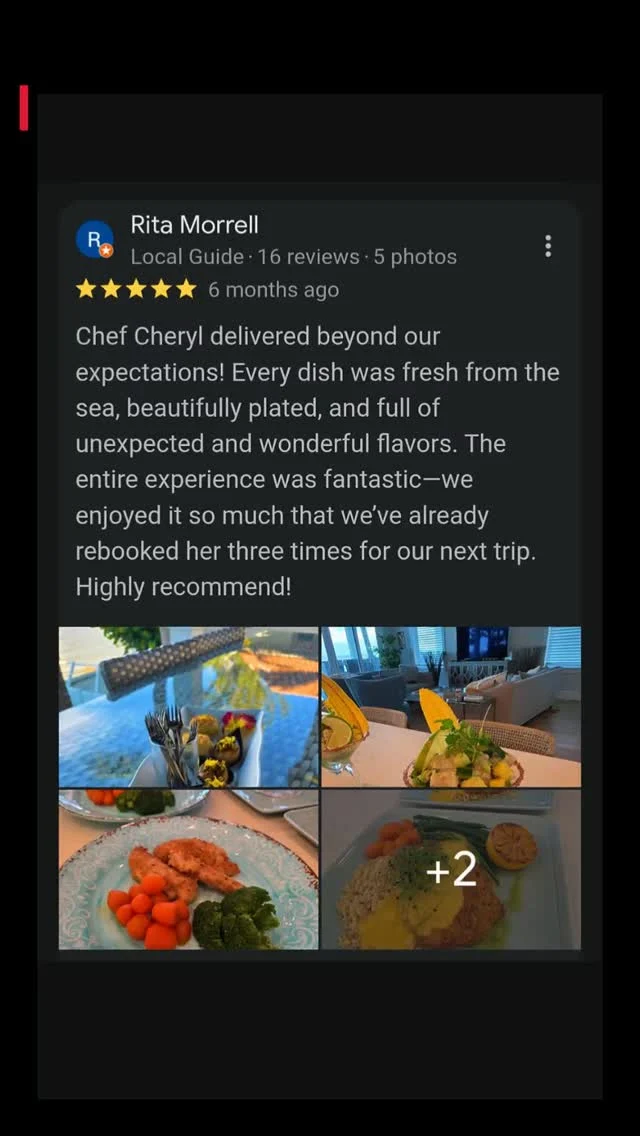 Instagram post from chef.cheryl. This post is in position 8.